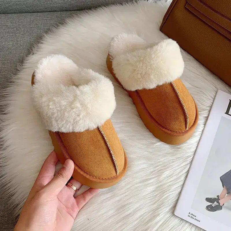 Luxury Slip-On Plush Winter Slippers