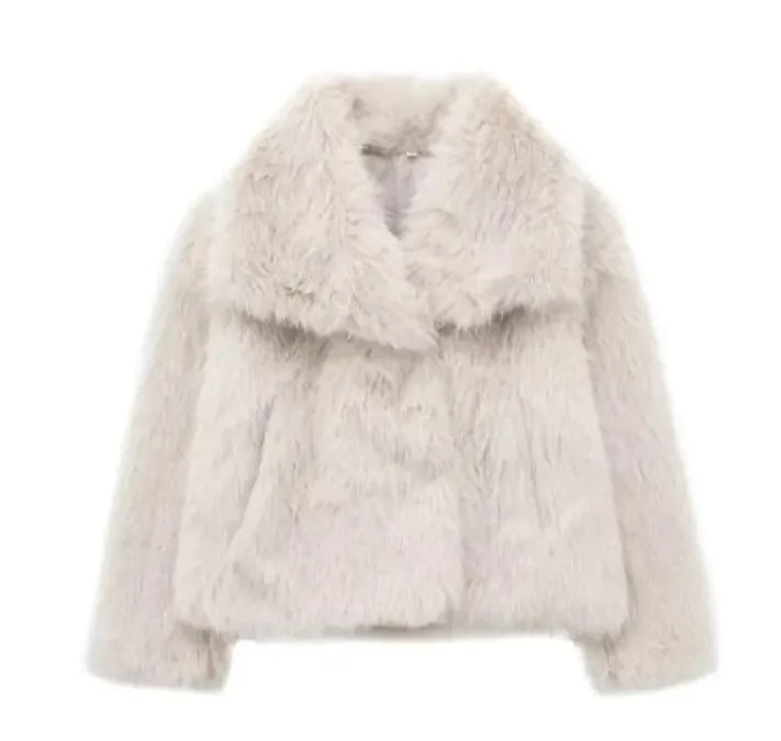 Thicken Lapel Plush Coat