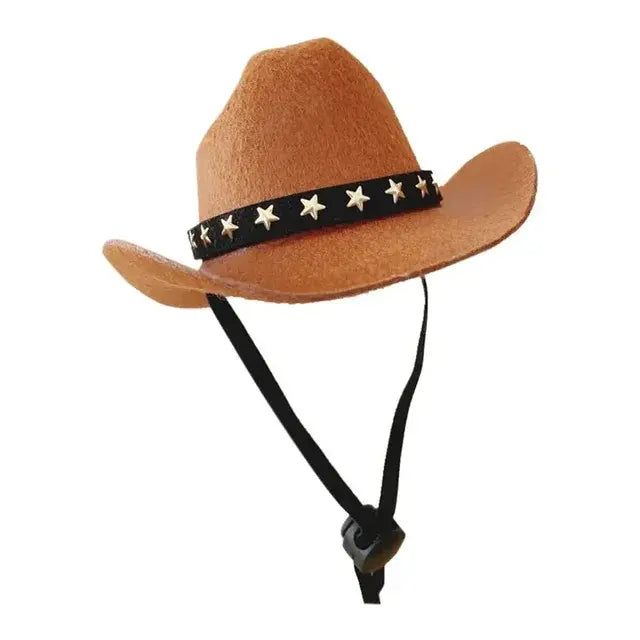 Western Style Hat with Star for Pets