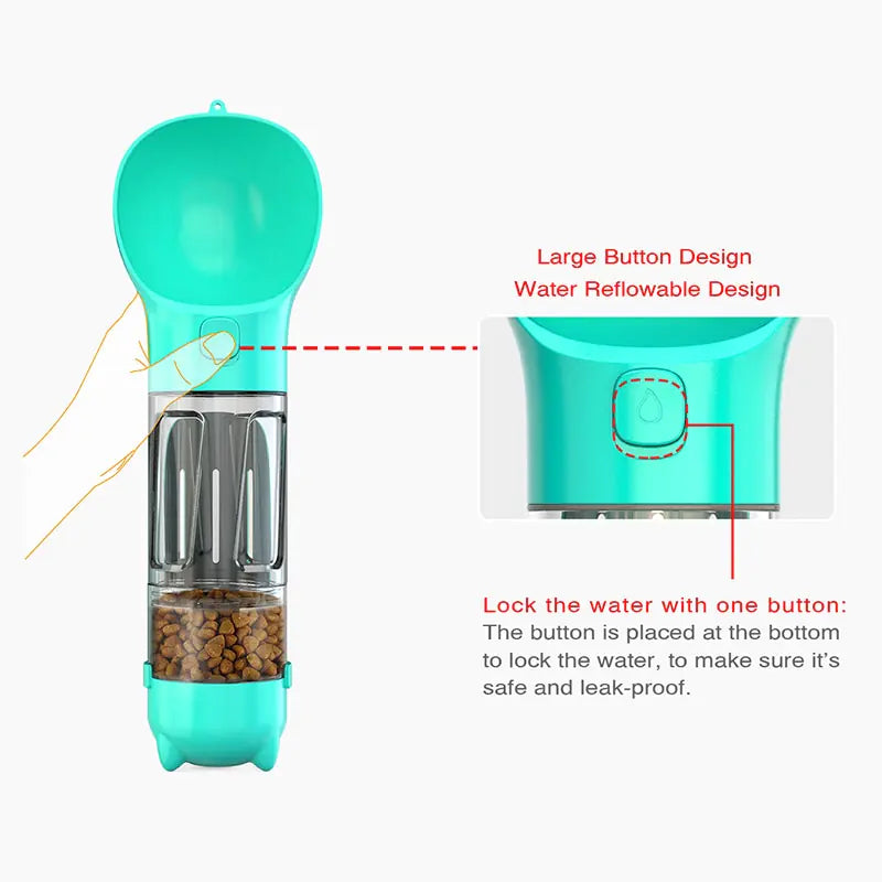 Multifunction Water Food Feeder Pet Bottle