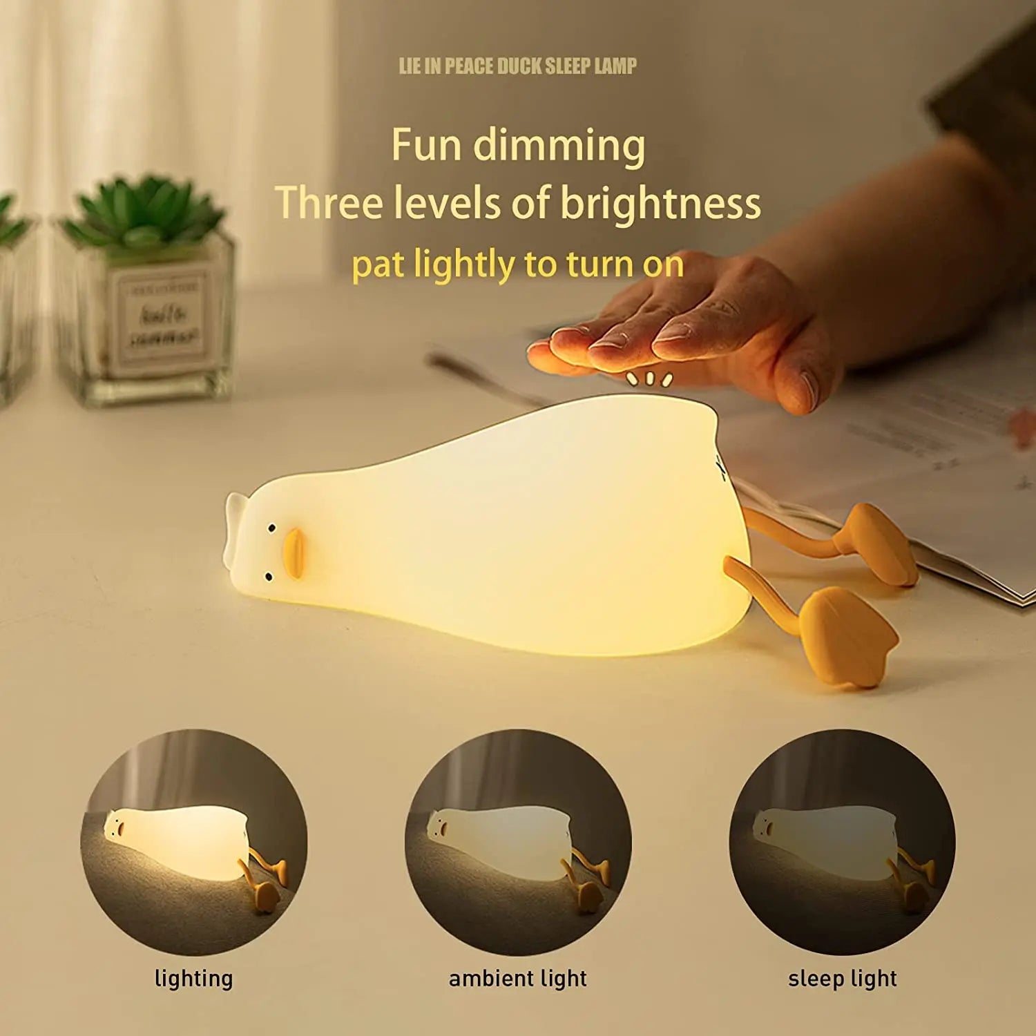 Duck Lying Flat LED Night Light