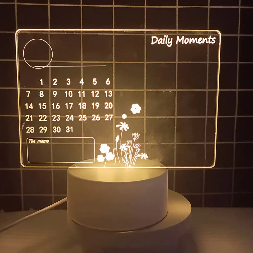 Creative Changing Memo Board LED Lamp