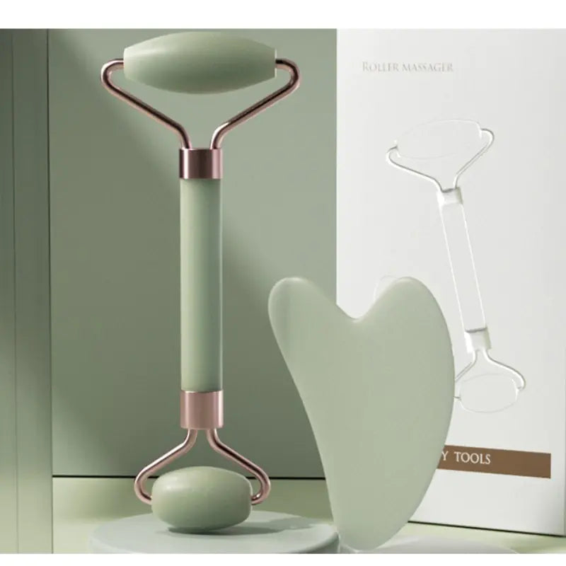 Facial roller for lymphatic drainage