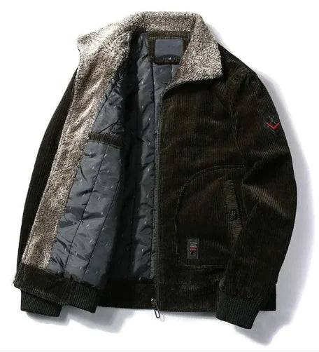 Men's Cotton Padded Solid Winter Jacket