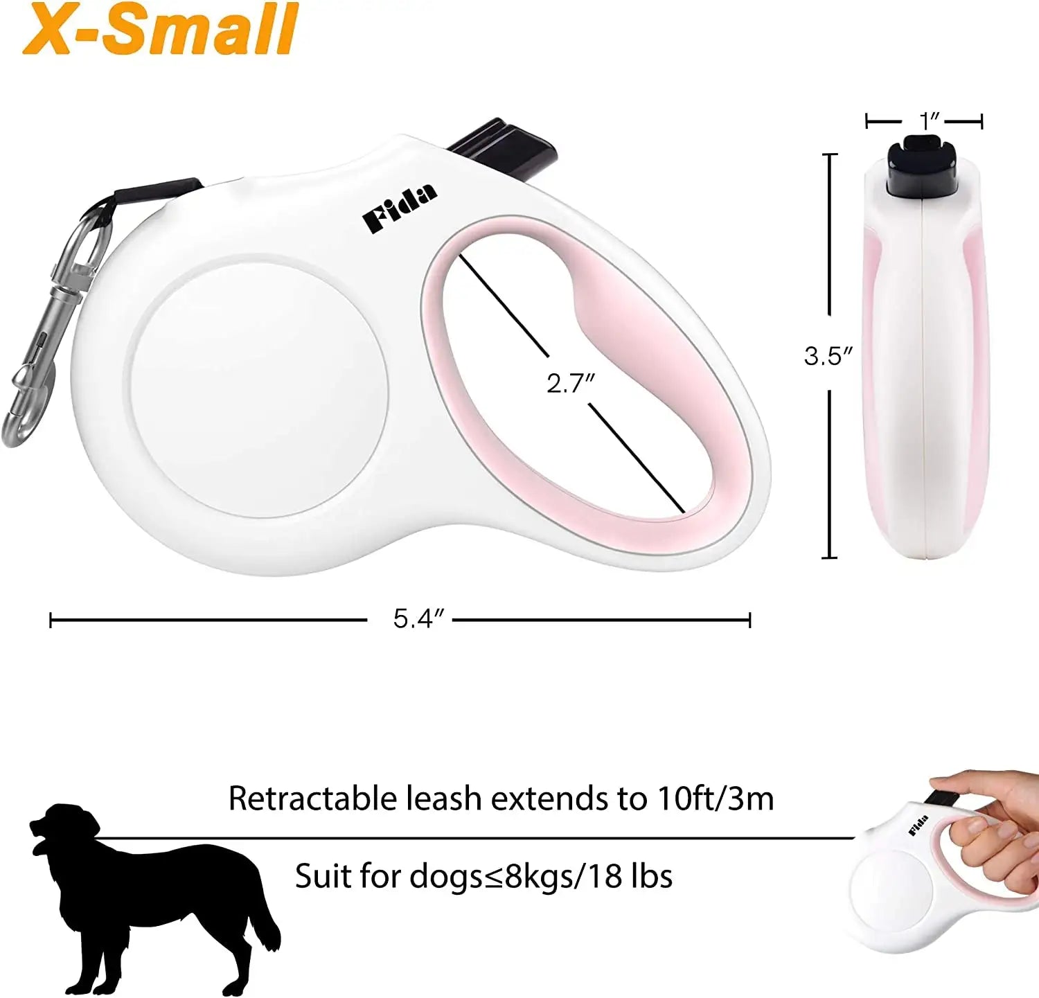 Retractable Poop Bag Dispenser Dog Leash