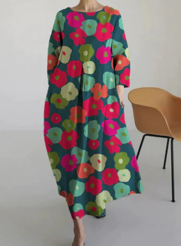 Women's Cotton-Like Printed Casual Dress