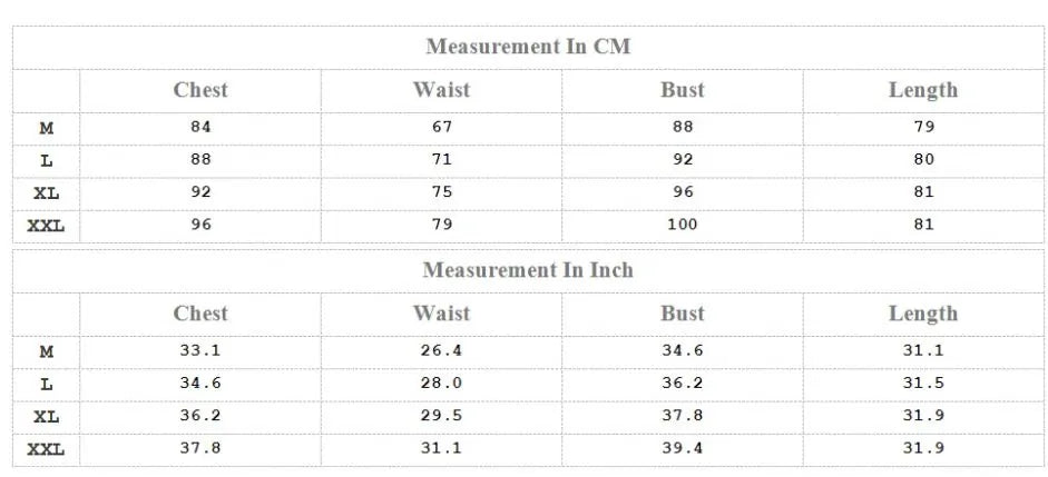 Charmed Sexy Women's Fetish Latex Dress Size Chart