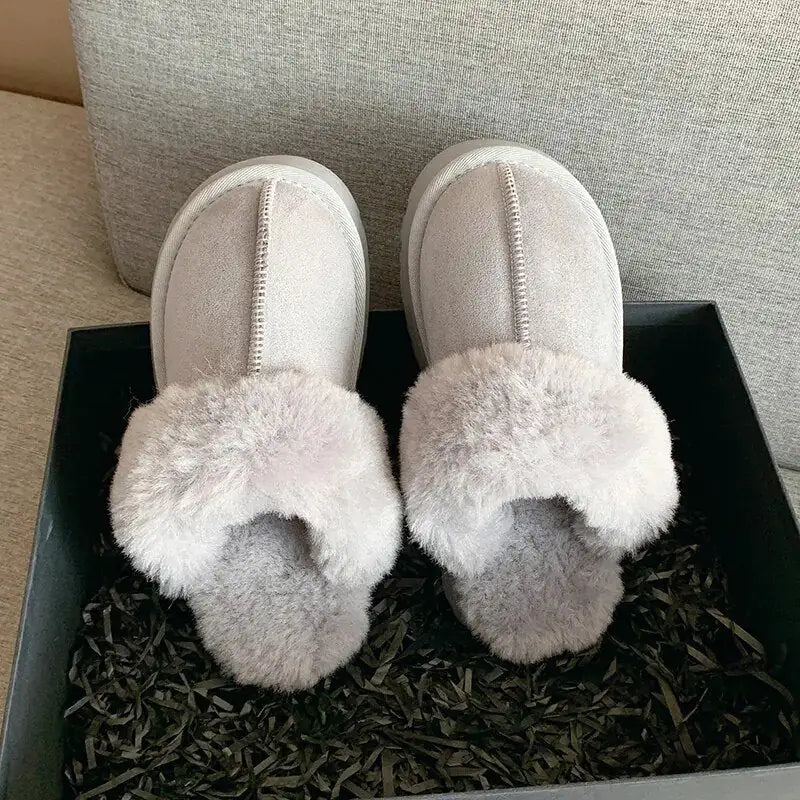 Luxury Slip-On Plush Winter Slippers