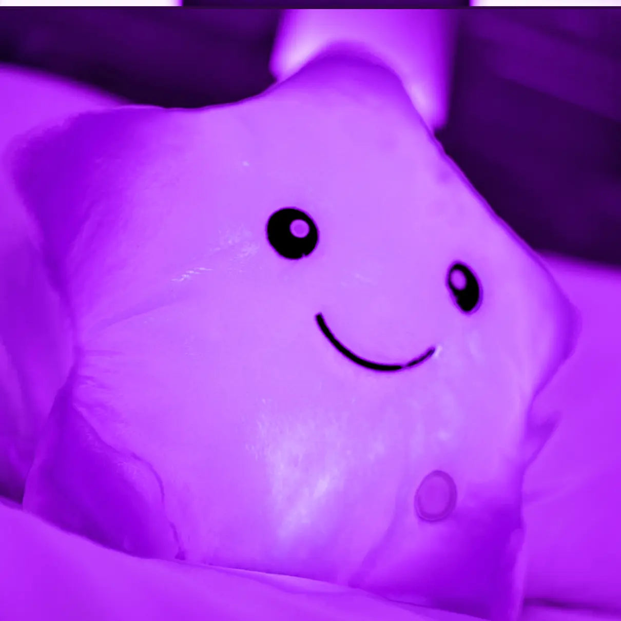 Glowing Lights Star Shaped Pillow