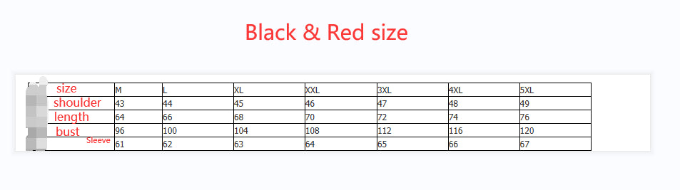 Men's High Neck Hooded Pullovers Size Chart