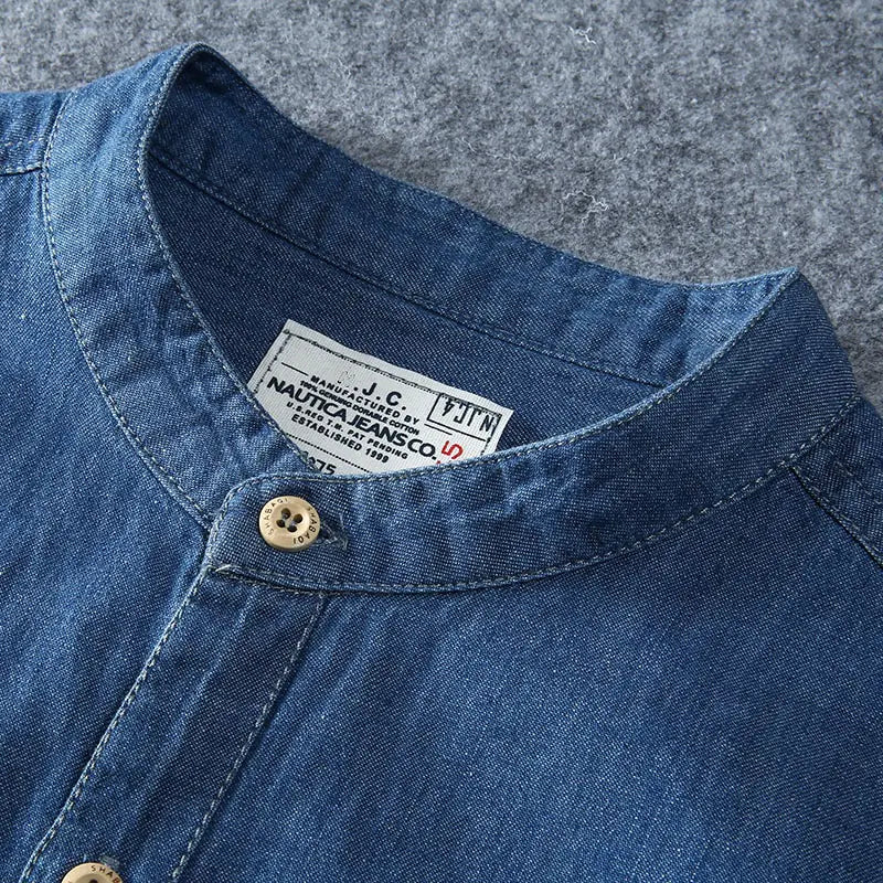 Men's Plus Size Fashion Denim Shirt