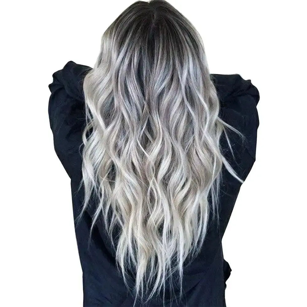 Ombre Long Hair Beauty Silver Wig