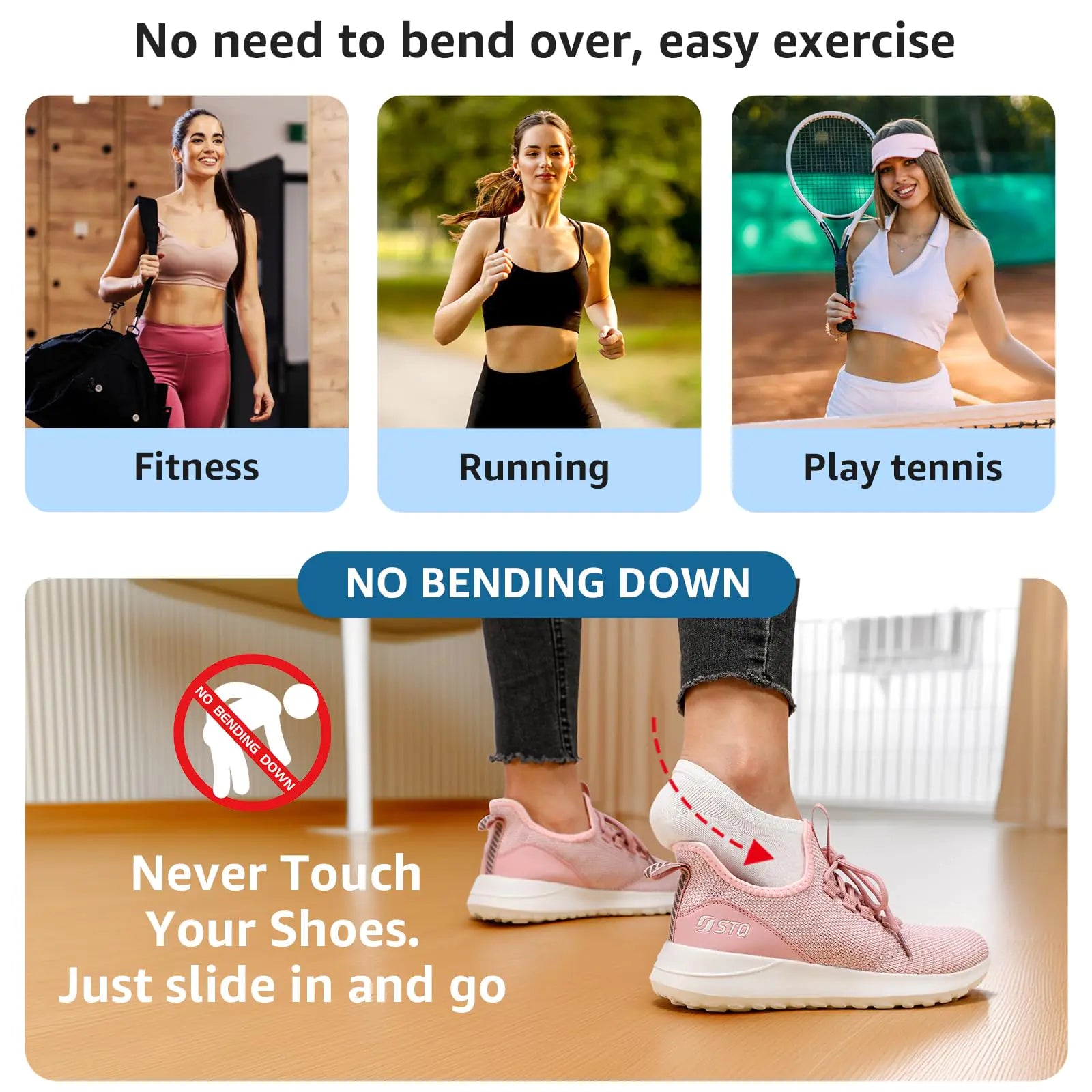 Women's Hands Free Slip On Walking Sneakers