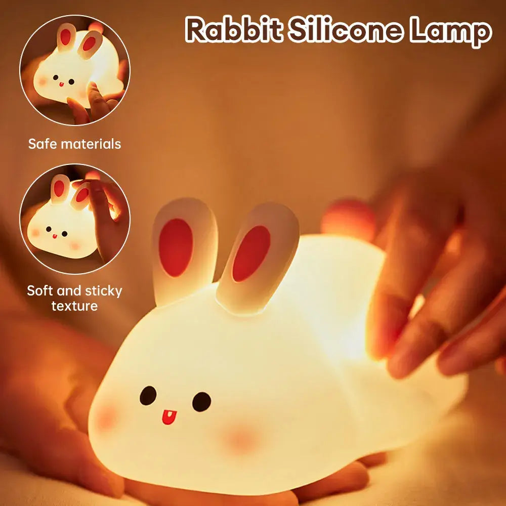 Cute Rabbit Bedside Silicon Lamp