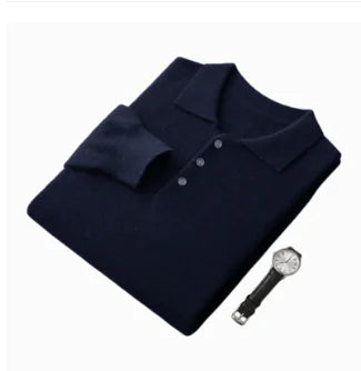 Solid Colour Polo Collar Cardigan