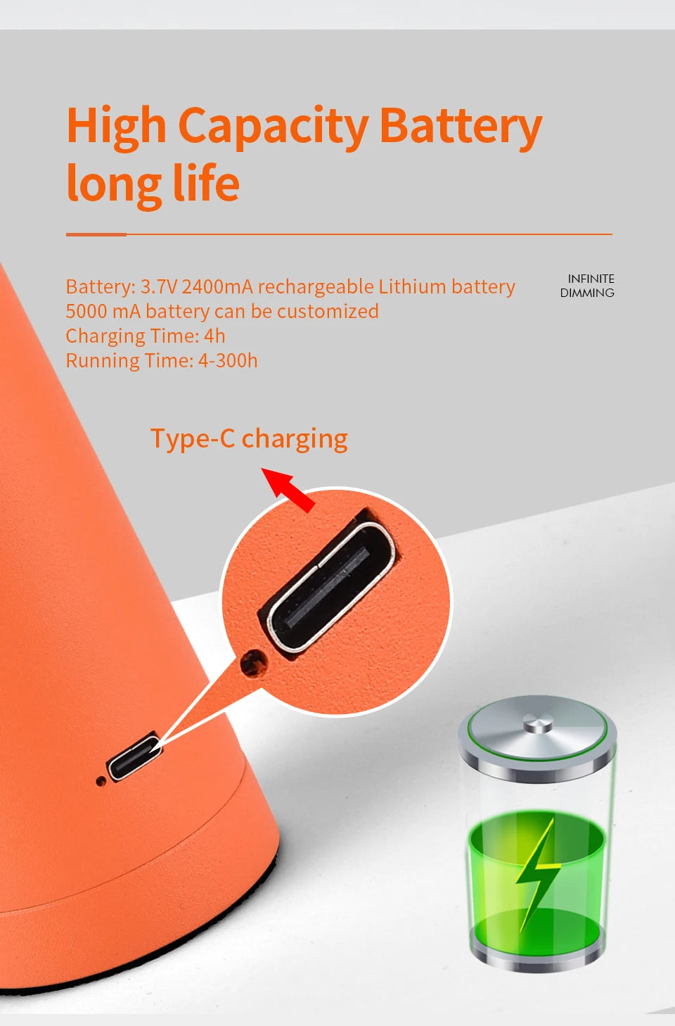 USB Rechargeable Soft Touch Table Lamp