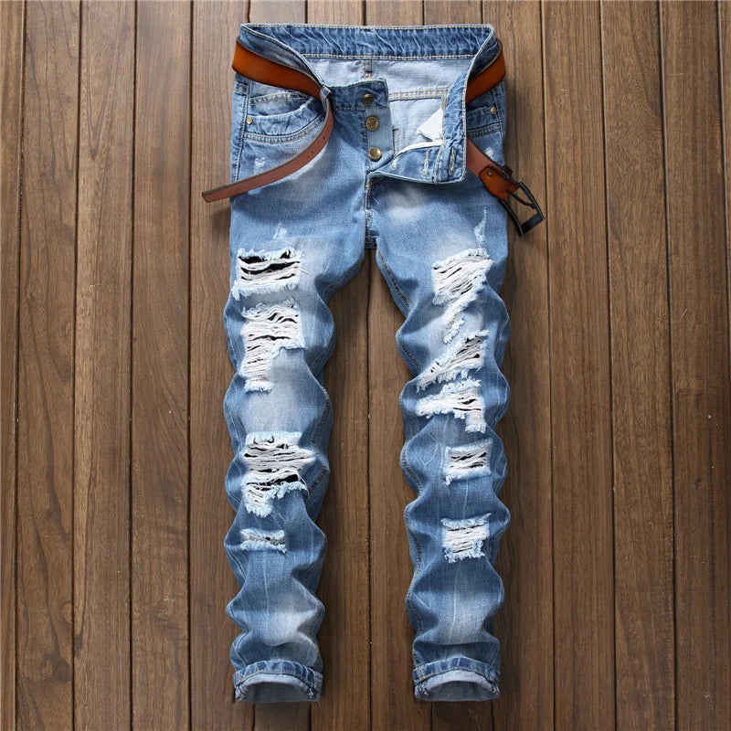 Santa Monica Ripped Washed Denim Jeans