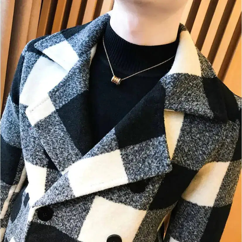 Vintage Plaid Thick Casual Windbreaker Jacket