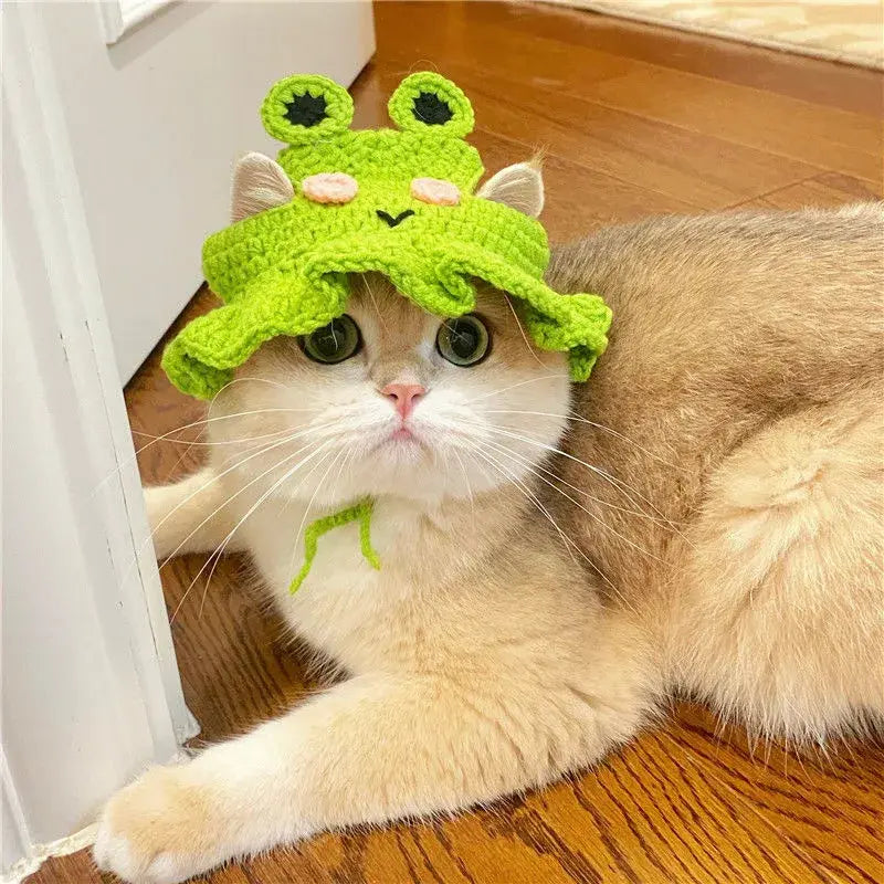 Cute Refined Woven Pet Hat