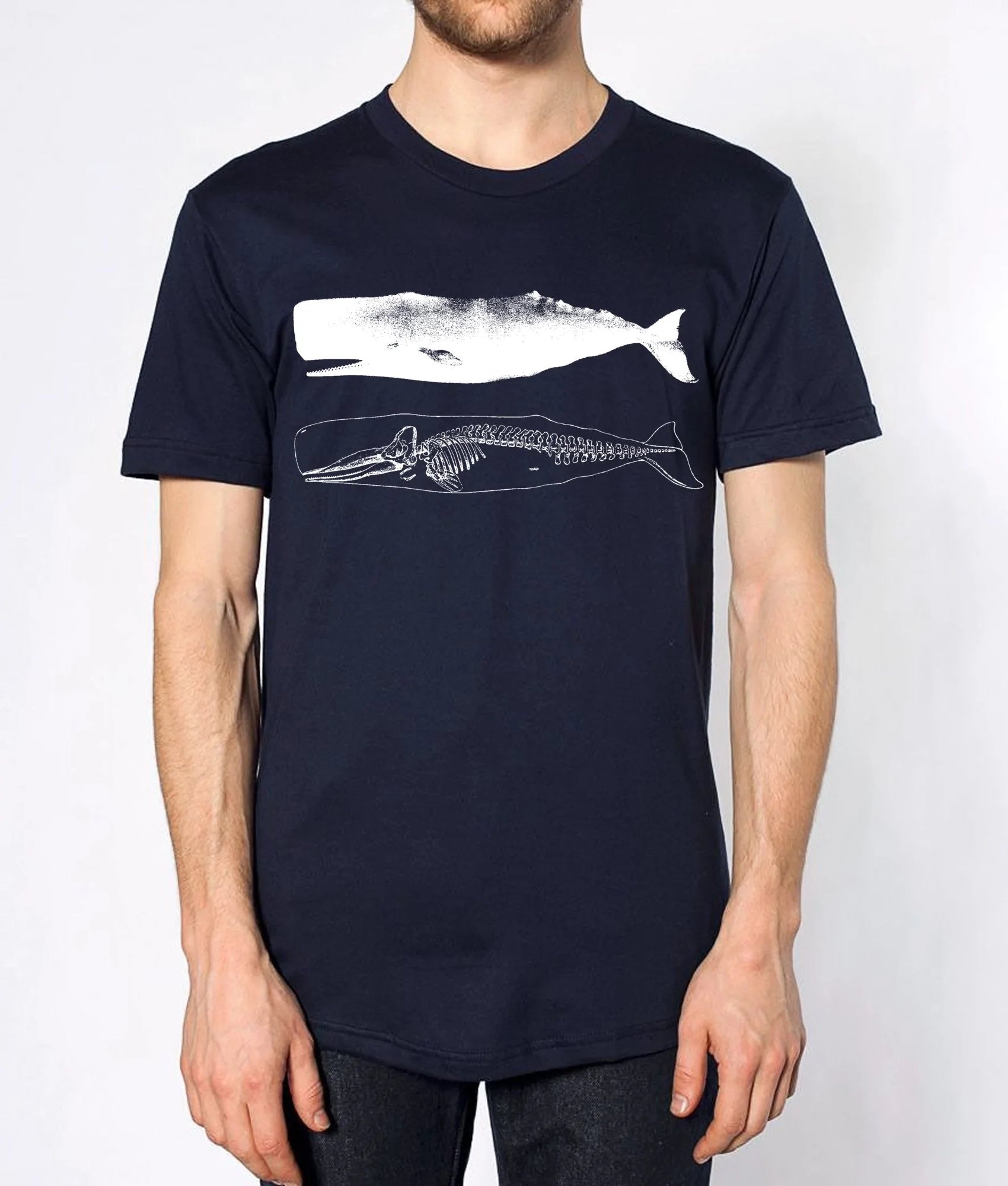 Nautical Whale Skeleton X-Ray T-Shirt