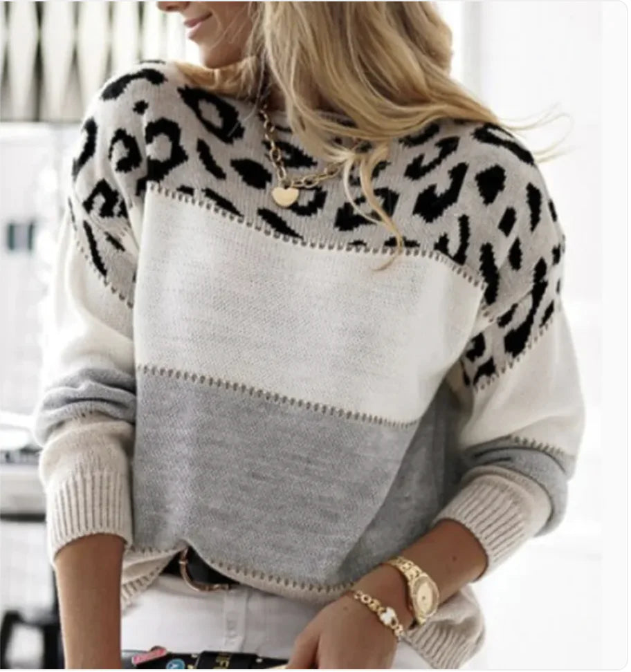 Chic and Bold: Leopard Print Sweater