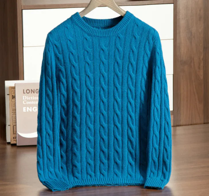 Men's Pure Cashmere Thick Knit Jumper