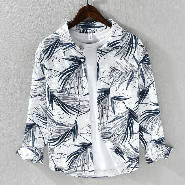 Men’s Modern Printed Long Sleeve Shirt