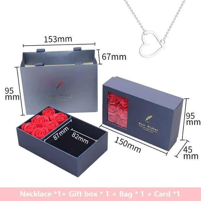 Rose Flower Soap Bars Gift Box