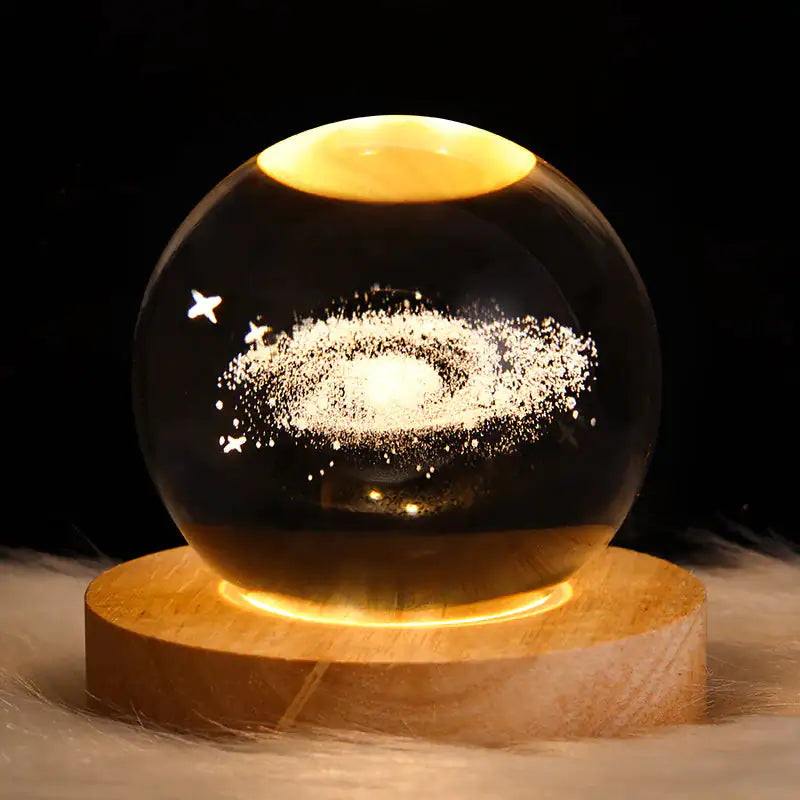Starry Sky Planets Moon Crystal Lamp