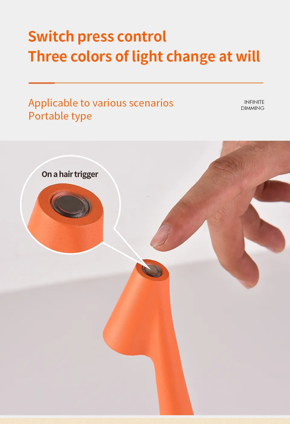 USB Rechargeable Soft Touch Table Lamp