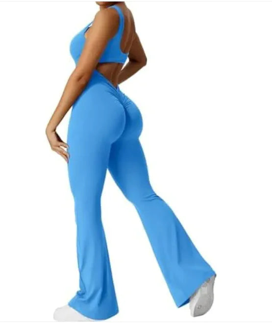 Flattering Flare Fitness Jumpsuit for Active Women