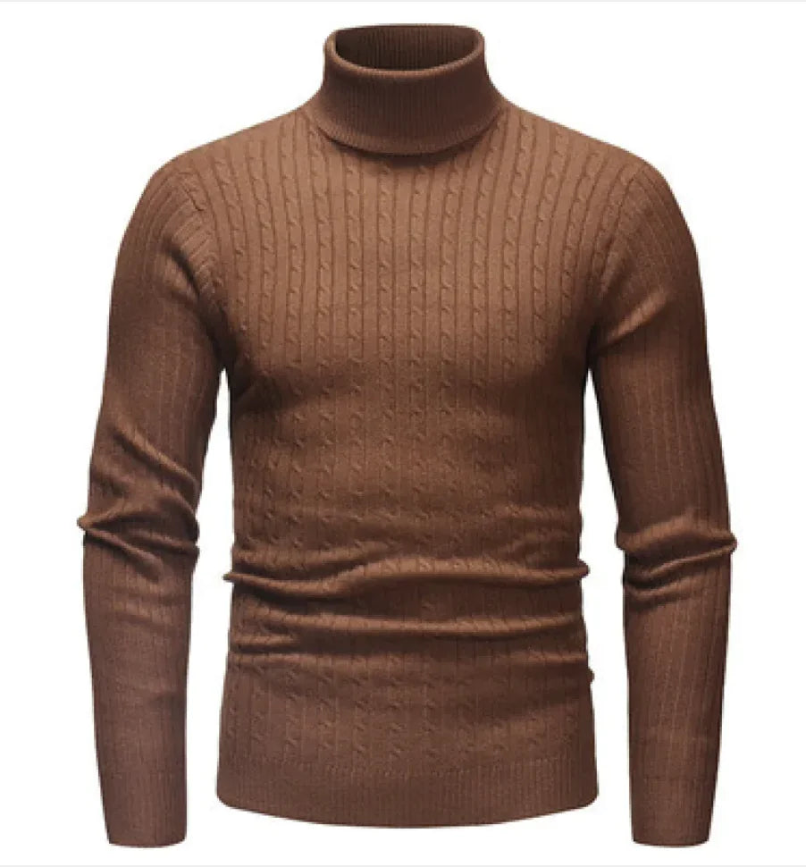 Men's Slim-Fit Knitted Turtleneck Sweater