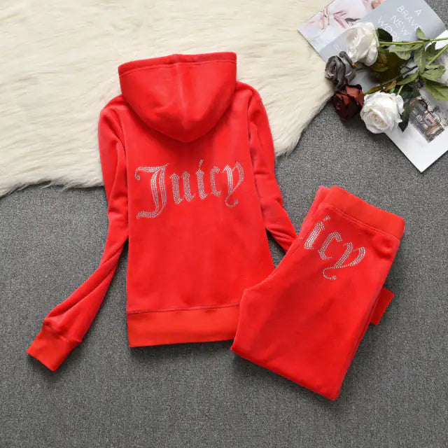Women's Juicy Couture Tracksuit with Comfortable Hoodie