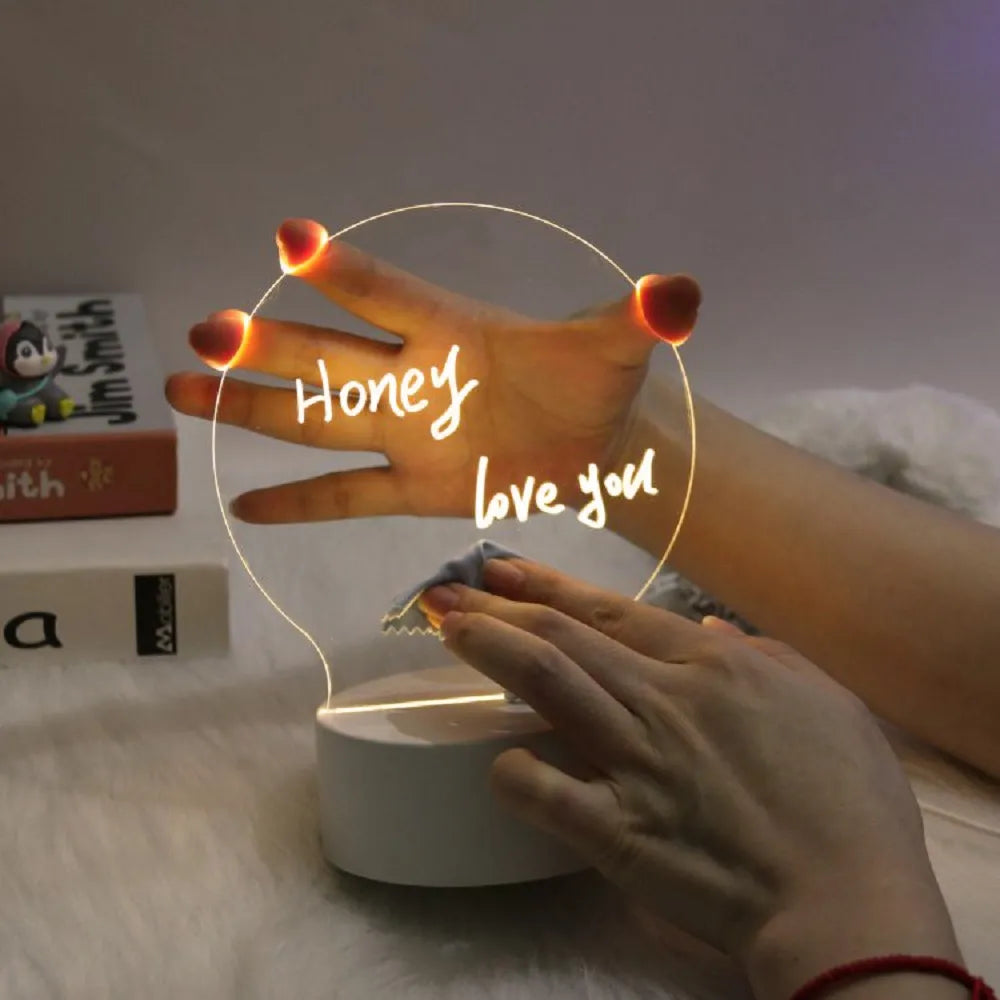 Creative Changing Memo Board LED Lamp