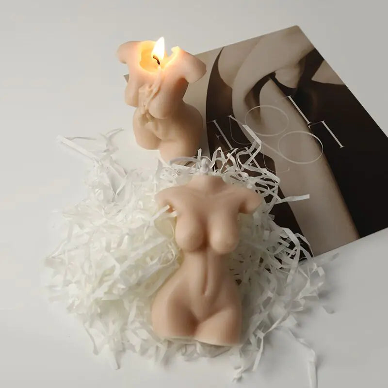 Decorative body-shaped candle for home decor