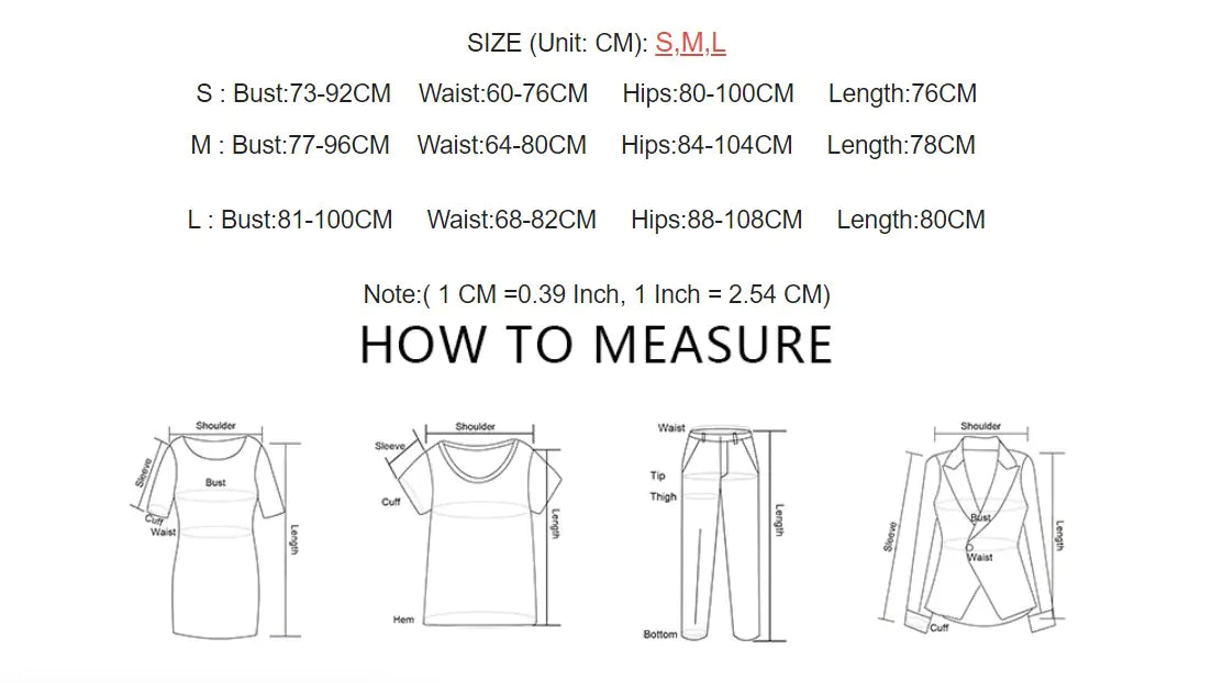 Women's TARUXY Backless Bandage Dress Size Chart