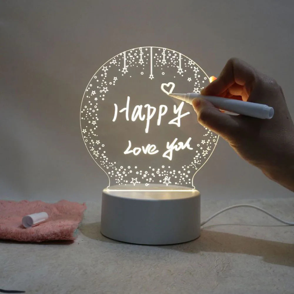 Creative Changing Memo Board LED Lamp