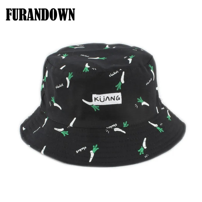 Panama Banana Print Bucket Hat