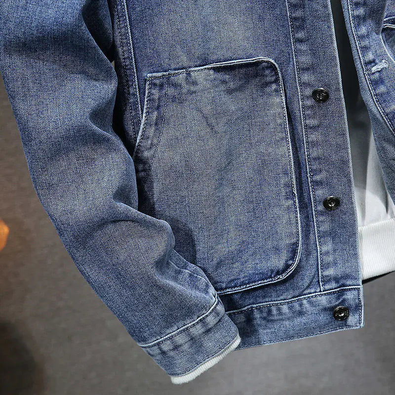 Men’s Trendy Denim Jacket with Hoodie