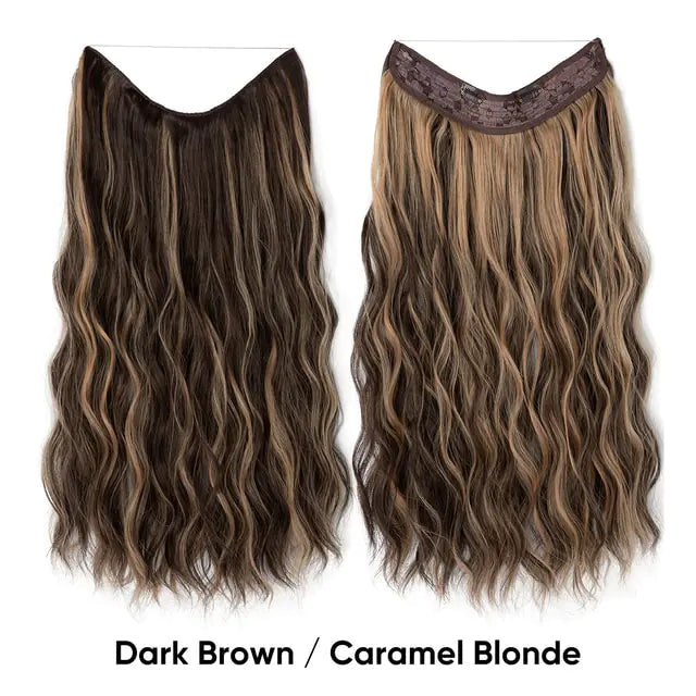 Seamless Clip-in Synthetic Wave Hair Extensions