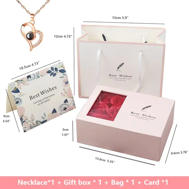 Rose Flower Soap Bars Gift Box