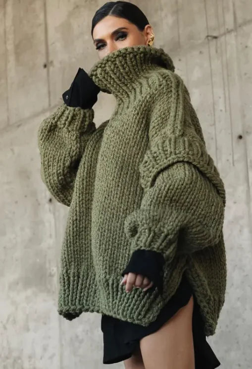 Women's Knitwear Pullover Fluffy Turtleneck Sweater