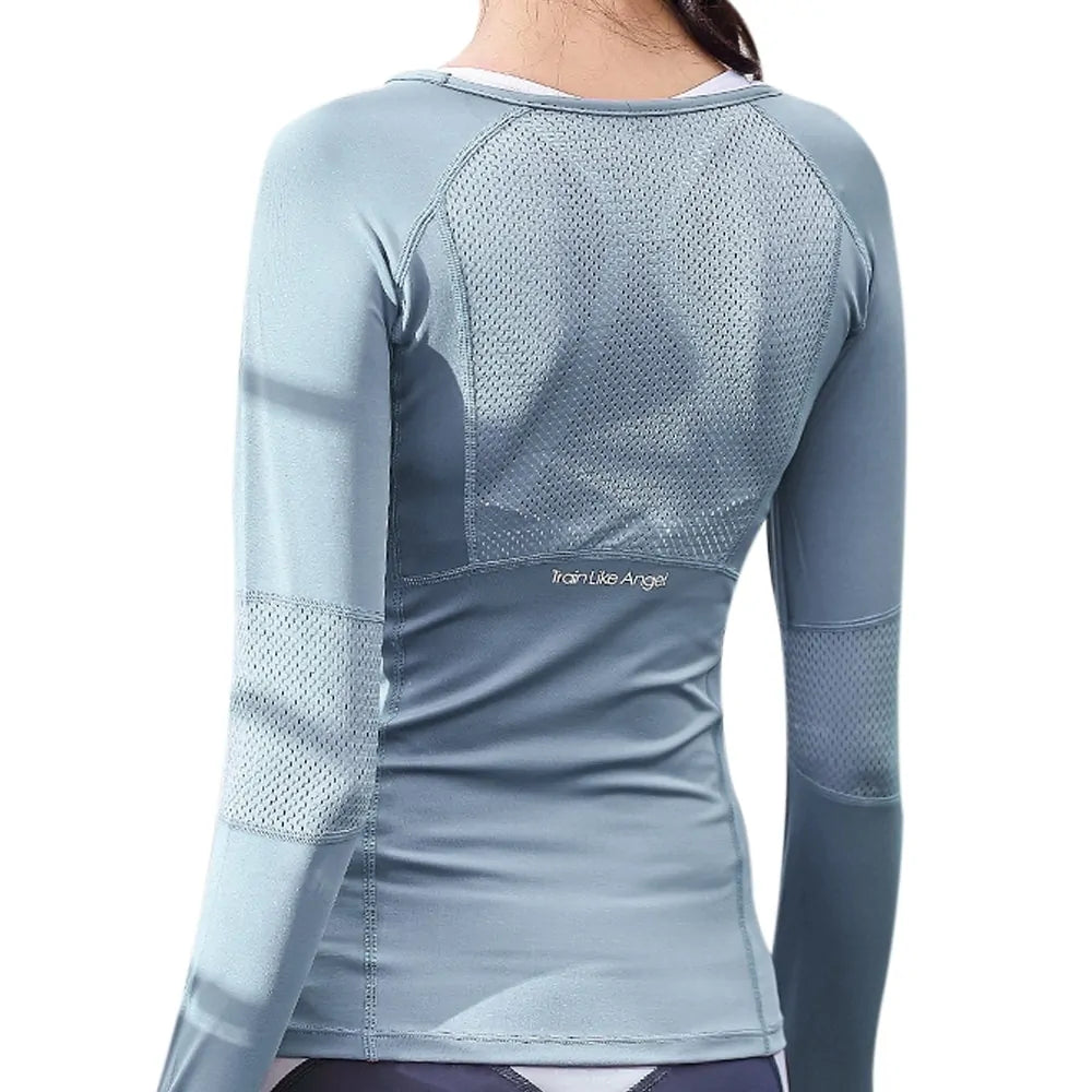 Women's Long Sleeve Chest Padded Sports Top