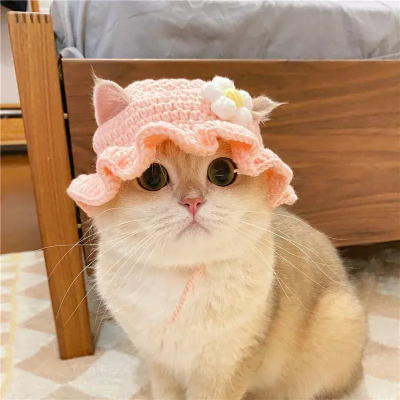 Cute Refined Woven Pet Hat
