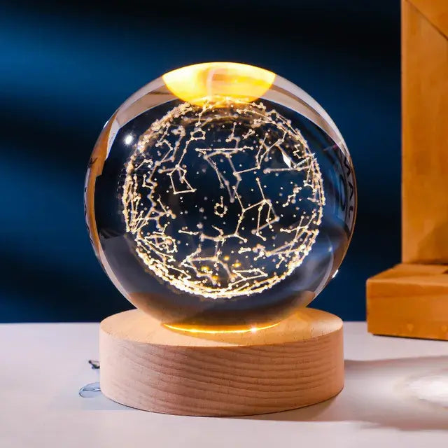Crystal Ball Galaxy Night Light Projector