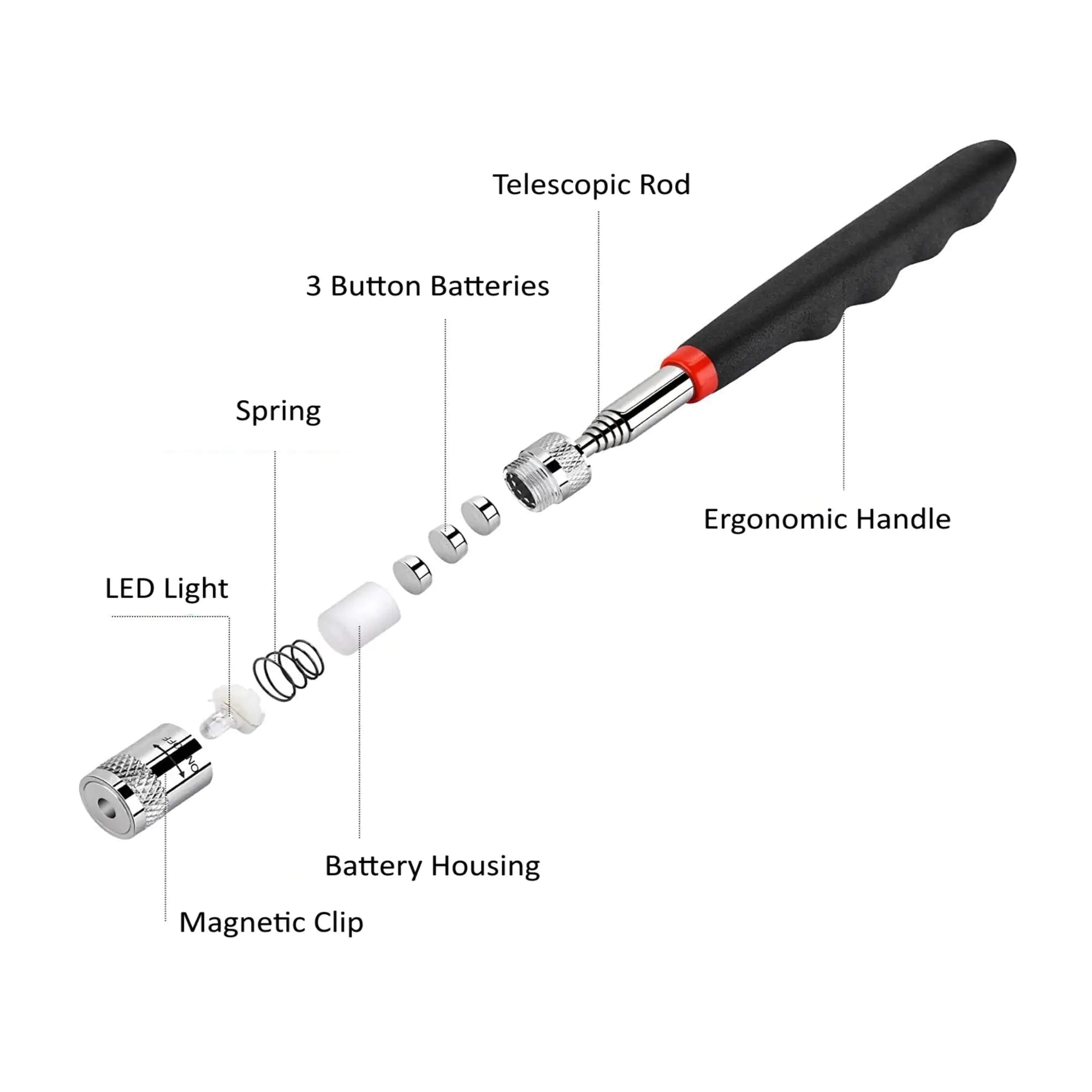 Magnetic LED Light Pick Up Tool