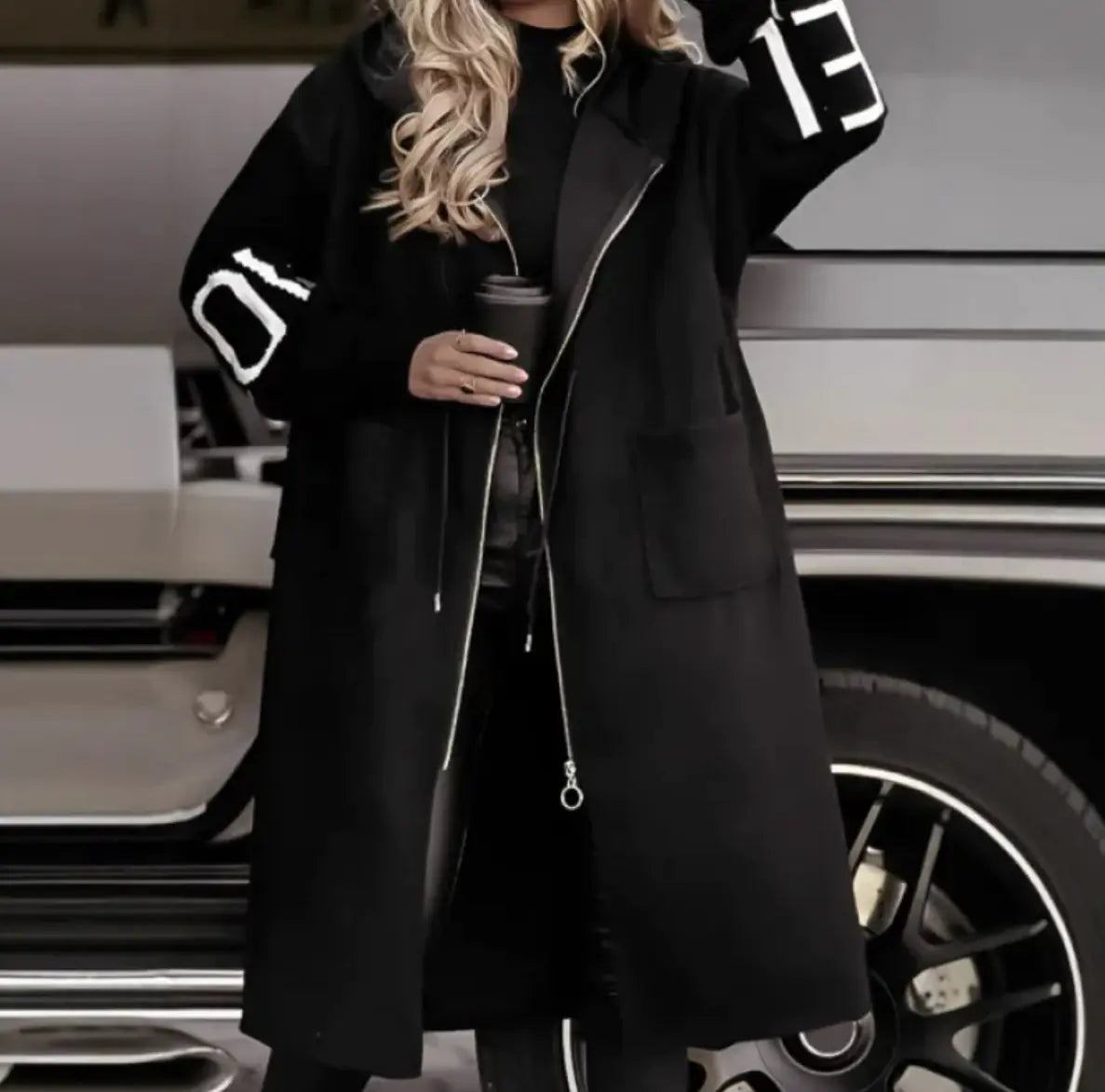 Stylish Mid-Length Hoodie Coat for Women