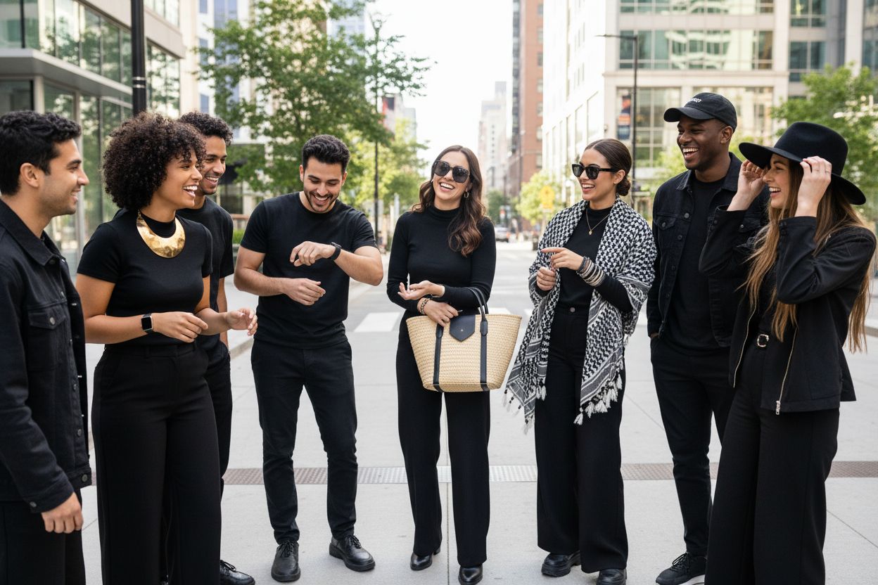 fashion accessories 2025, urban street style, diverse group