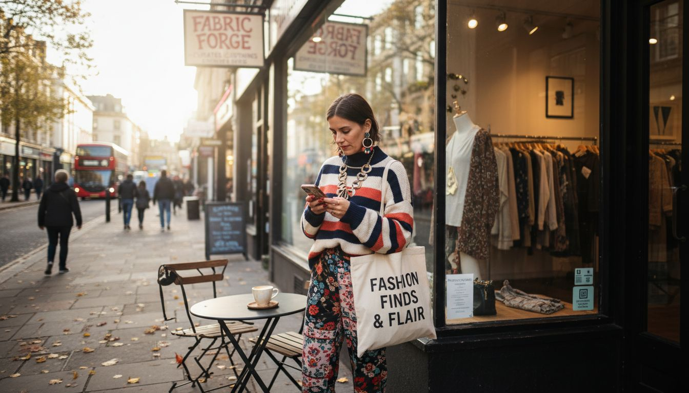 Young woman shopping for personalised fashion