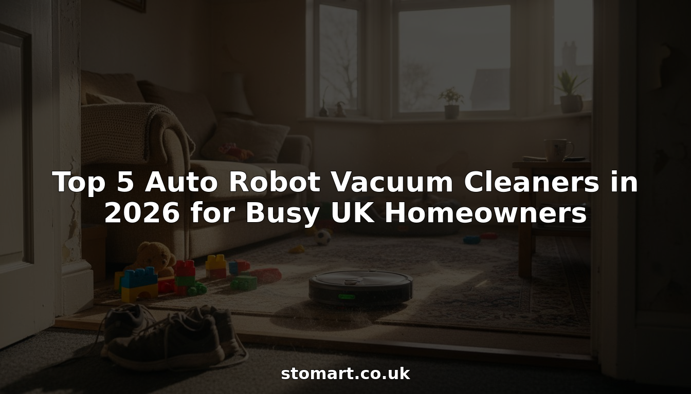 Robot vacuum cleaning messy UK living room